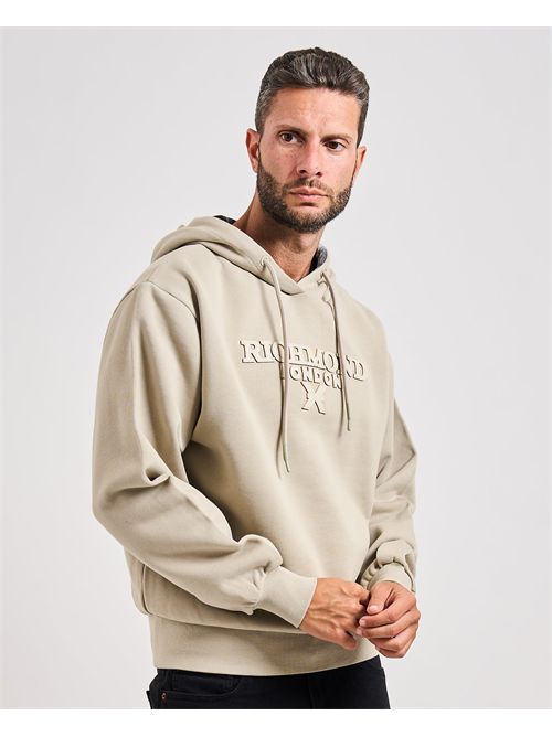 Felpa uomo Richmond X con cappuccio RICHMOND X | UMA25066FEBEIGE
